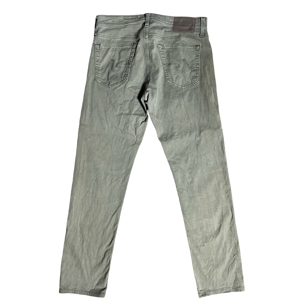 AG Adriano Goldschmied Tellis Modern Slim Chino Pants Olive Green 31x29 Italian